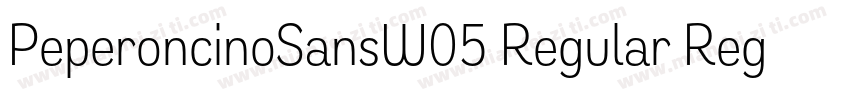 PeperoncinoSansW05 Regular Regular字体转换